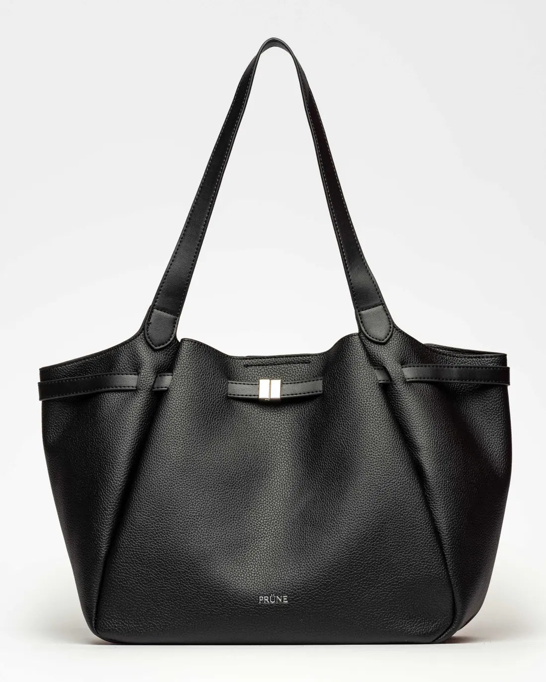 Bolso Marble en efecto cuero graneado negro