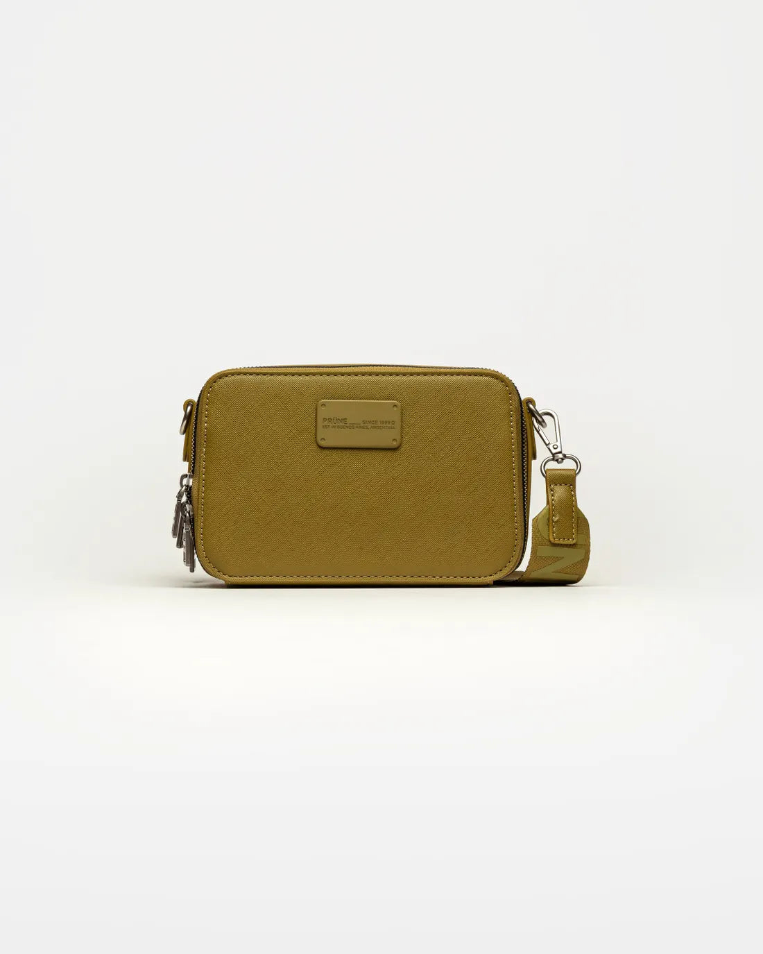 Mini bag New Penny en efecto cuero zaffiano verde pistacho