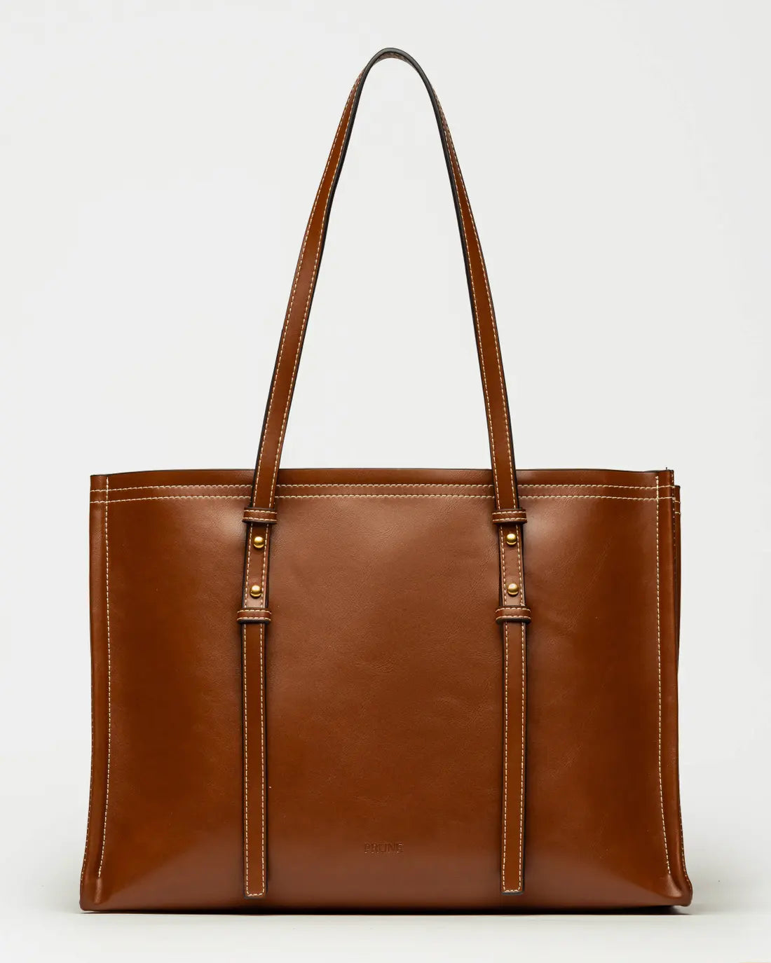 Shopper Louise · Efecto Cuero Liso · Tabaco — foto 1